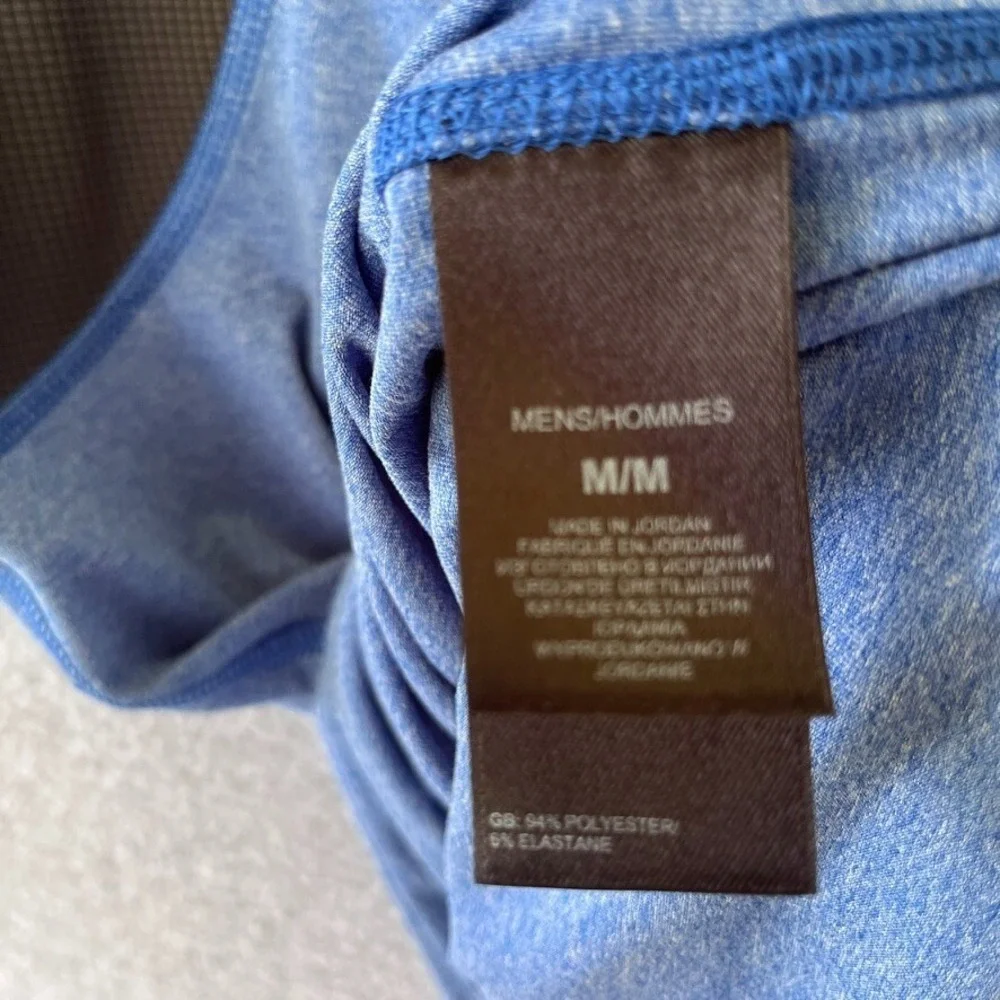 The North Face T-Shirt Mens Medium Short Sleeve Blue Pullover Activewear Wicking